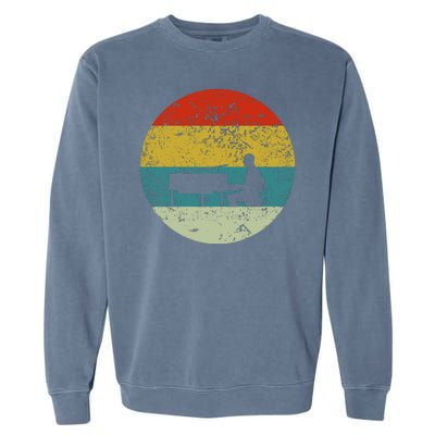 Retro Vintage Piano Player Garment-Dyed Sweatshirt