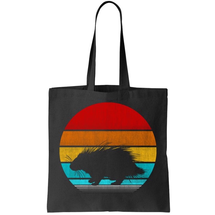 Retro Vintage Porcupine Tote Bag