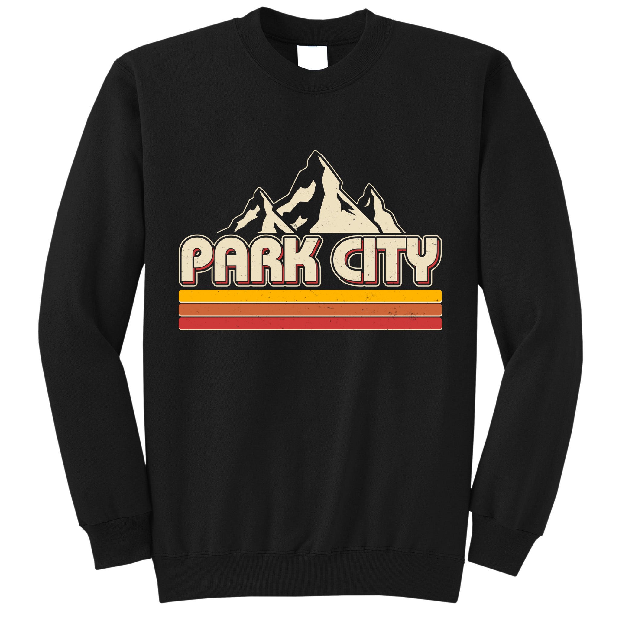 Retro Vintage Park City Utah Mountain Logo Tall Sweatshirt