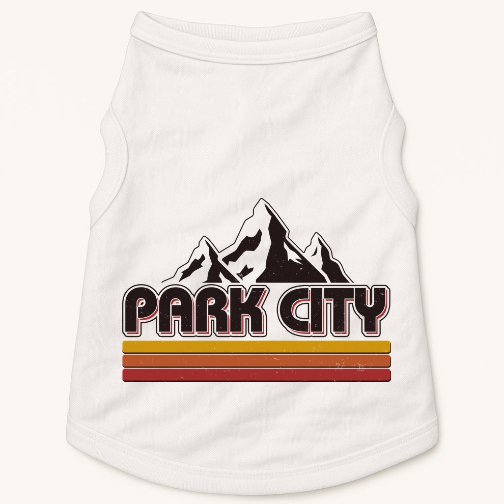 Retro Vintage Park City Utah Mountain Logo Doggie Tank