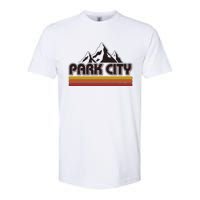 Retro Vintage Park City Utah Mountain Logo Softstyle CVC T-Shirt