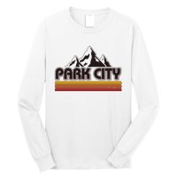 Retro Vintage Park City Utah Mountain Logo Long Sleeve Shirt