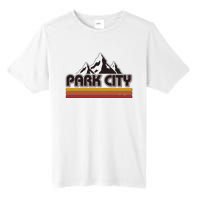 Retro Vintage Park City Utah Mountain Logo Tall Fusion ChromaSoft Performance T-Shirt