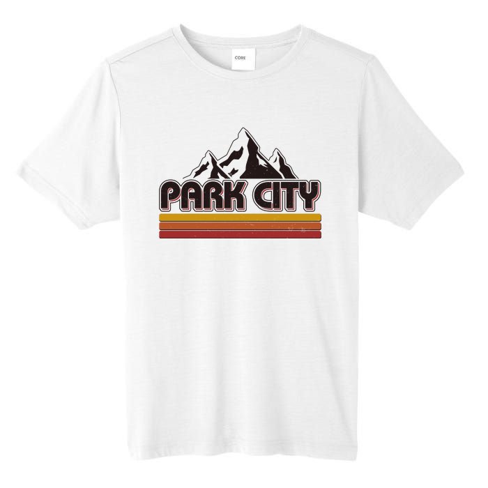 Retro Vintage Park City Utah Mountain Logo Tall Fusion ChromaSoft Performance T-Shirt