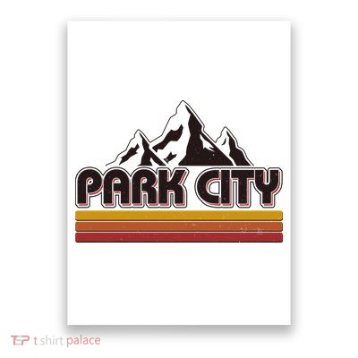 Retro Vintage Park City Utah Mountain Logo Poster