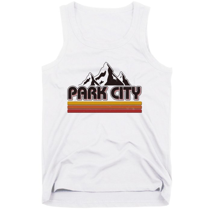 Retro Vintage Park City Utah Mountain Logo Tank Top