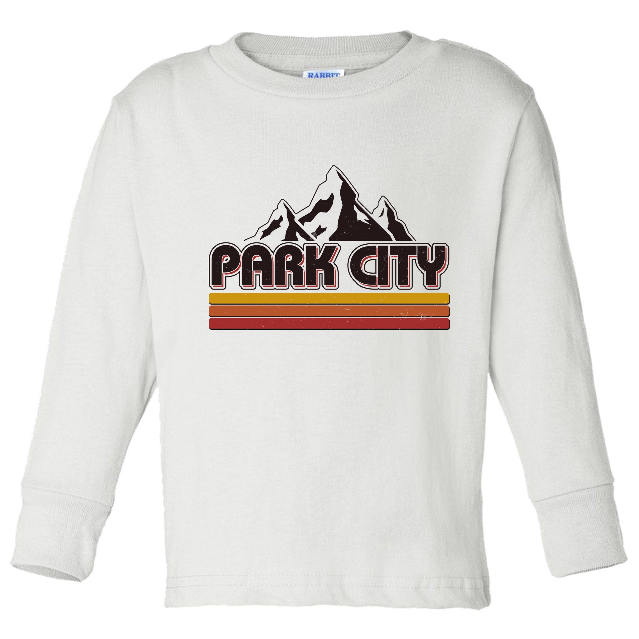 Retro Vintage Park City Utah Mountain Logo Toddler Long Sleeve Shirt