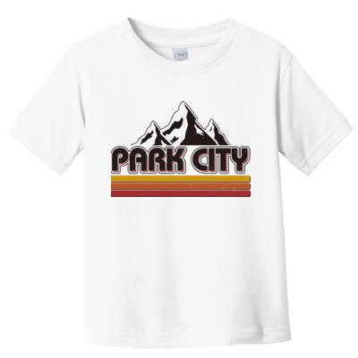 Retro Vintage Park City Utah Mountain Logo Toddler T-Shirt