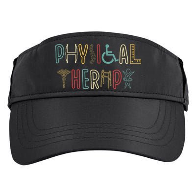 Retro Vintage Physical Therapy Funny Physical Therapist Adult Drive Performance Visor