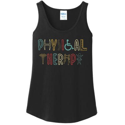 Retro Vintage Physical Therapy Funny Physical Therapist Ladies Essential Tank