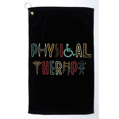 Retro Vintage Physical Therapy Funny Physical Therapist Golf Towel