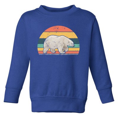 Retro Vintage Polar Bear Animal Lover Zookeeper Gift Toddler Sweatshirt