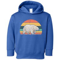 Retro Vintage Polar Bear Animal Lover Zookeeper Gift Toddler Hoodie