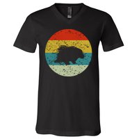 Retro Vintage Porcupine V-Neck T-Shirt