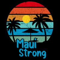 Retro Vintage Pray For Maui Hawaii Strong Wildfire Gift Button