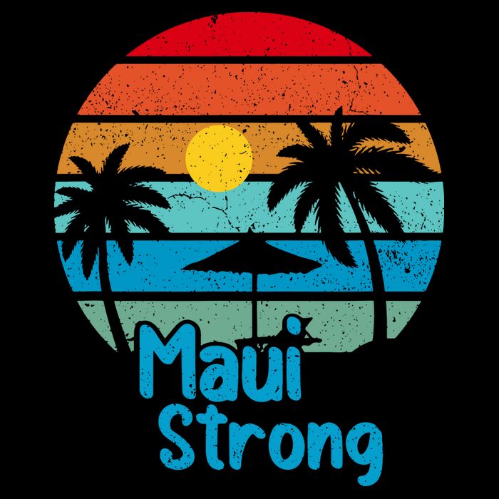 Retro Vintage Pray For Maui Hawaii Strong Wildfire Gift Button