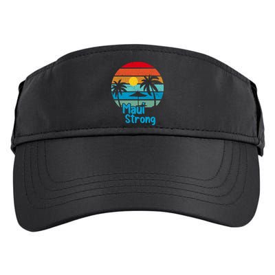 Retro Vintage Pray For Maui Hawaii Strong Wildfire Gift Adult Drive Performance Visor