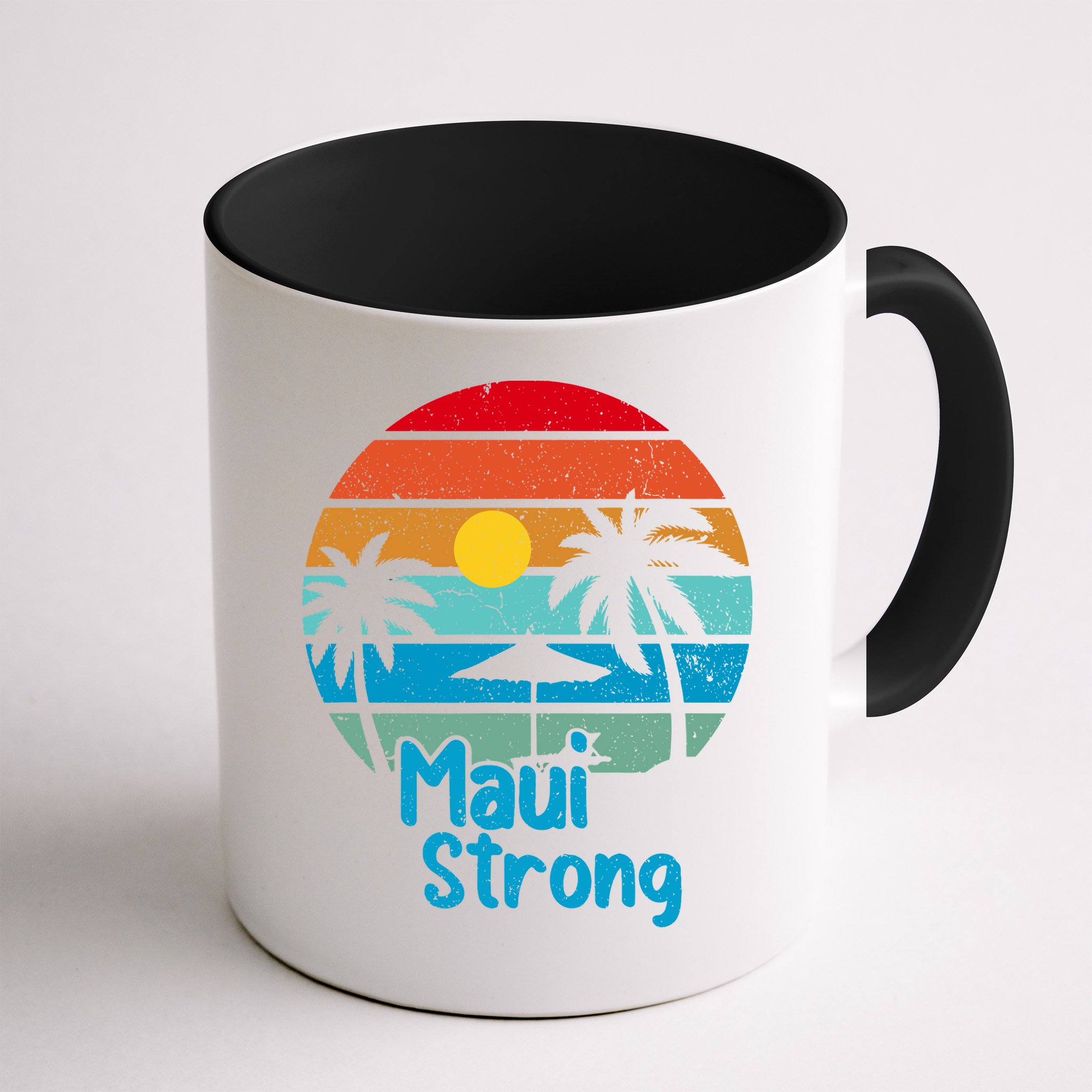 Retro Vintage Pray For Maui Hawaii Strong Wildfire Gift Mug