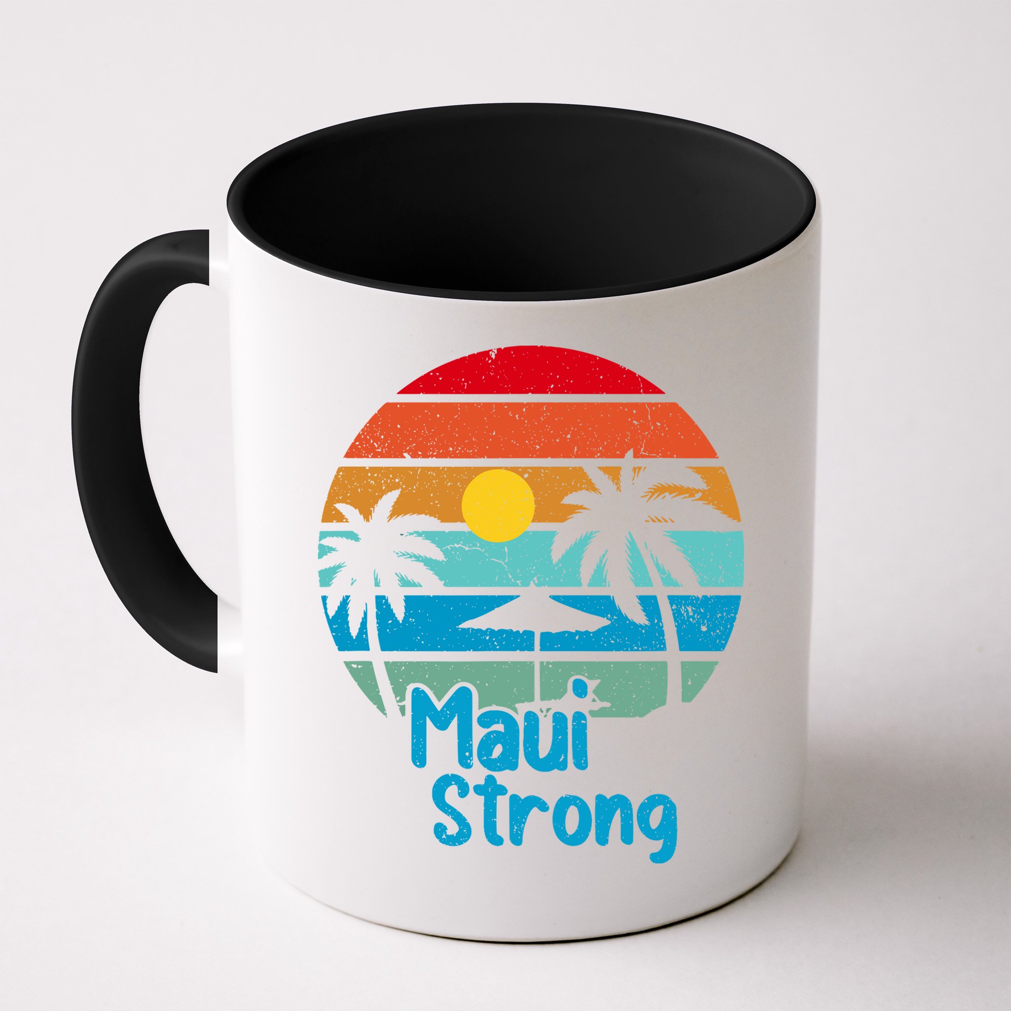 Retro Vintage Pray For Maui Hawaii Strong Wildfire Gift Mug