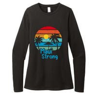 Retro Vintage Pray For Maui Hawaii Strong Wildfire Gift Womens CVC Long Sleeve Shirt