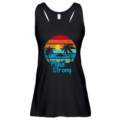 Retro Vintage Pray For Maui Hawaii Strong Wildfire Gift Ladies Essential Flowy Tank