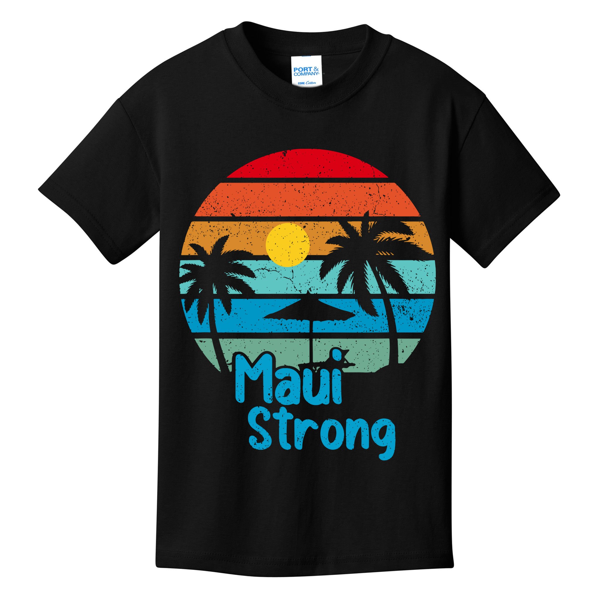 Retro Vintage Pray For Maui Hawaii Strong Wildfire Gift Kids T-Shirt