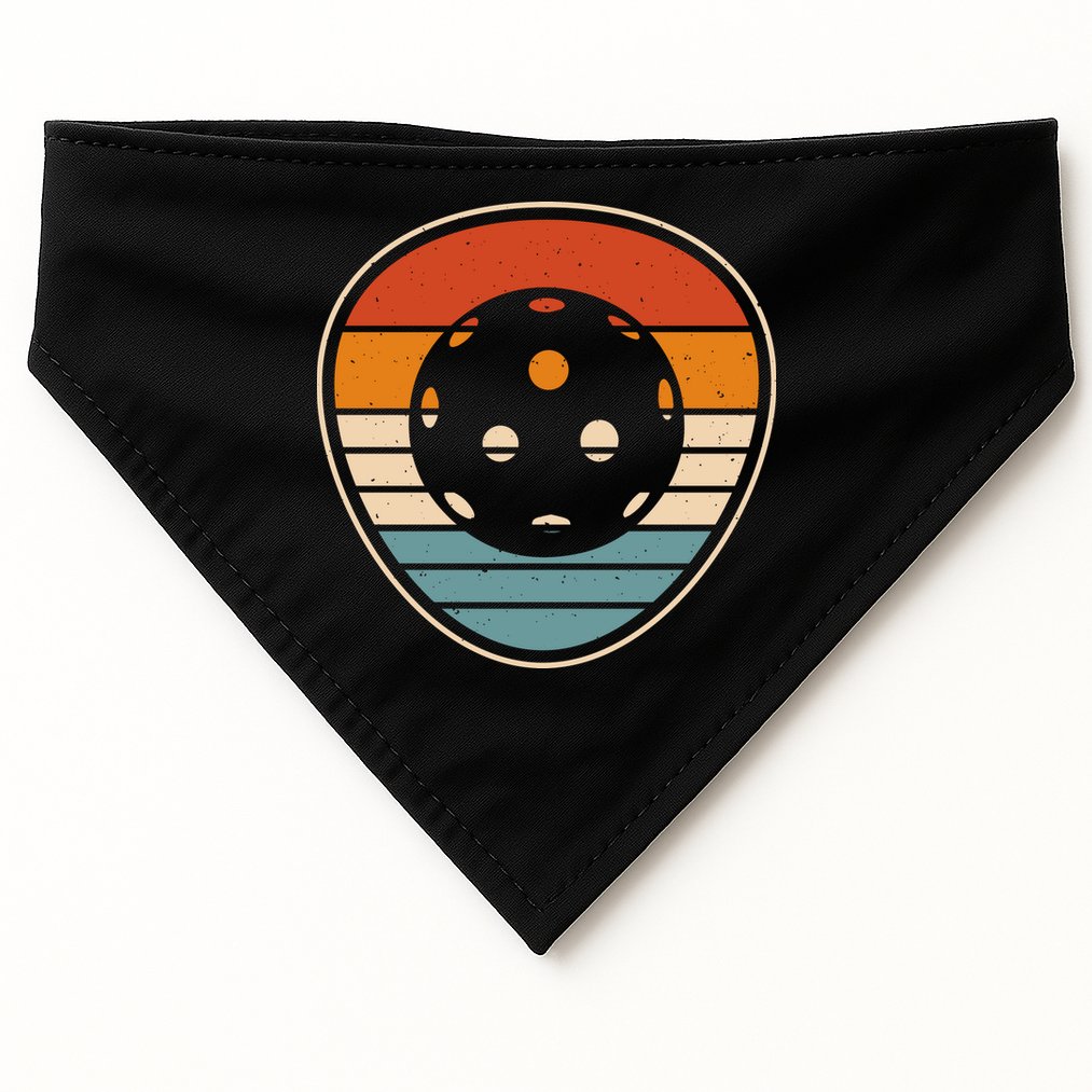 Retro Vintage Pickleball Gift Team Sport USA-Made Doggie Bandana