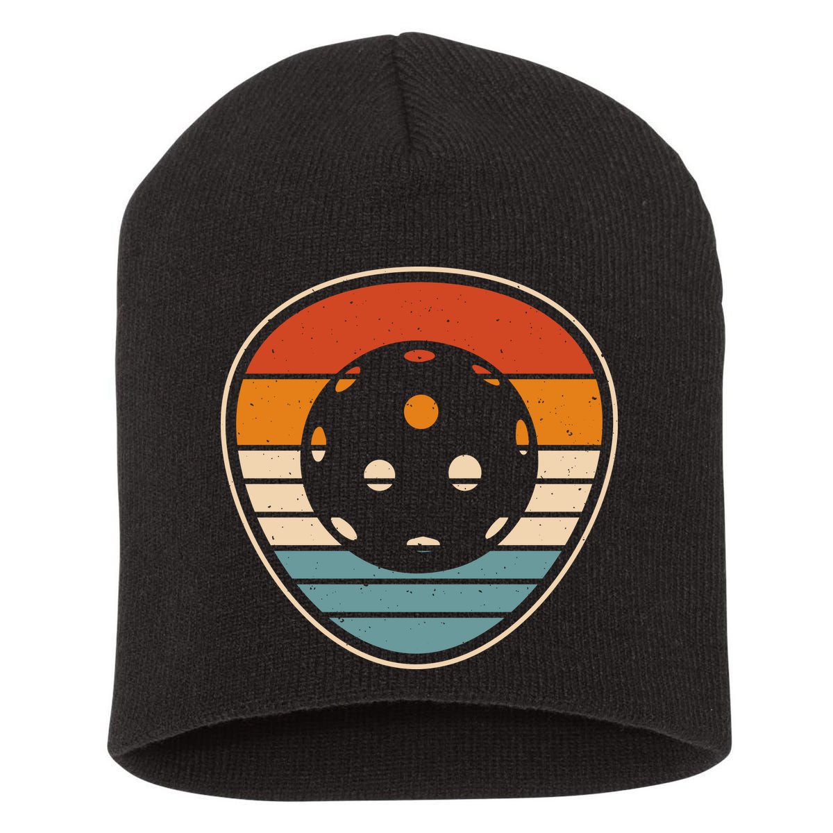 Retro Vintage Pickleball Gift Team Sport Short Acrylic Beanie