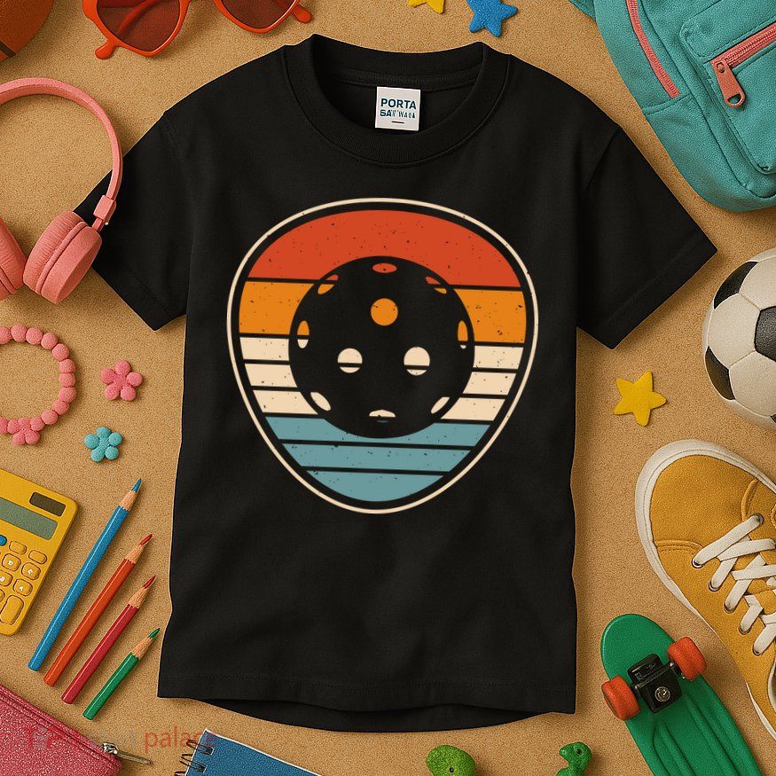 Retro Vintage Pickleball Gift Team Sport Kids T-Shirt