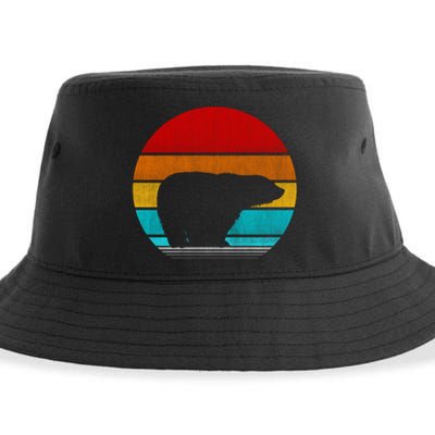 Retro Vintage Polar Bear Sustainable Bucket Hat