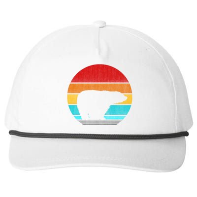 Retro Vintage Polar Bear Snapback Five-Panel Rope Hat