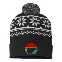 Retro Vintage Polar Bear USA-Made Snowflake Beanie