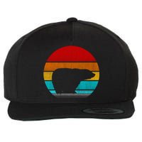 Retro Vintage Polar Bear Wool Snapback Cap