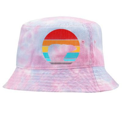 Retro Vintage Polar Bear Tie-Dyed Bucket Hat