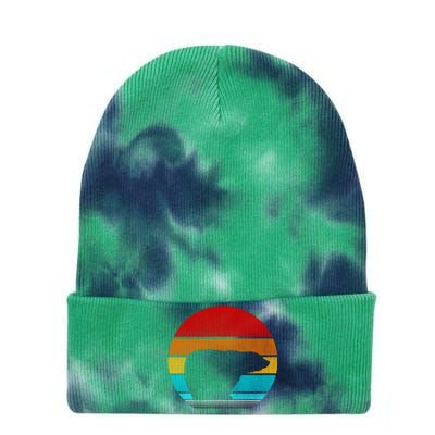 Retro Vintage Polar Bear Tie Dye 12in Knit Beanie