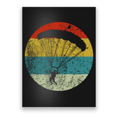 Retro Vintage Parachuting Poster