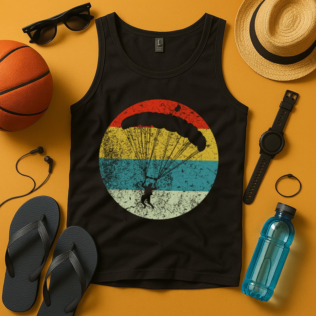 Retro Vintage Parachuting Tank Top