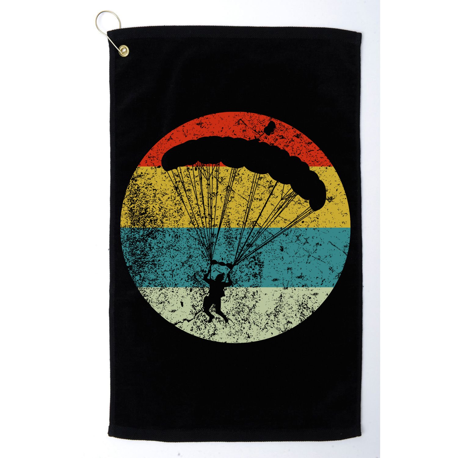Retro Vintage Parachuting Golf Towel