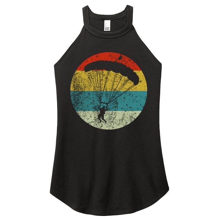 Retro Vintage Parachuting Women's Perfect Tri Rocker Tank