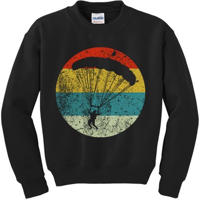 Retro Vintage Parachuting Kids Sweatshirt