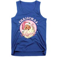 Retro Vintage Pink Santa Claus Funny Pink Christmas Vibes Funny Gift Tank Top