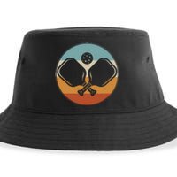 Retro Vintage Pickleball Paddle Design for Pickleball Player Sustainable Bucket Hat