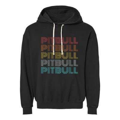 Retro Vintage Pitbull Garment-Dyed Fleece Hoodie