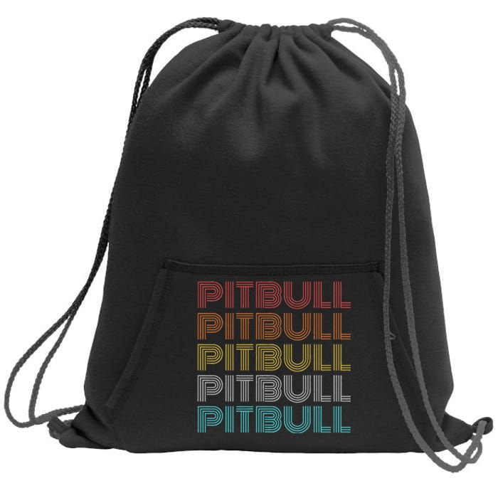 Retro Vintage Pitbull Sweatshirt Cinch Pack Bag