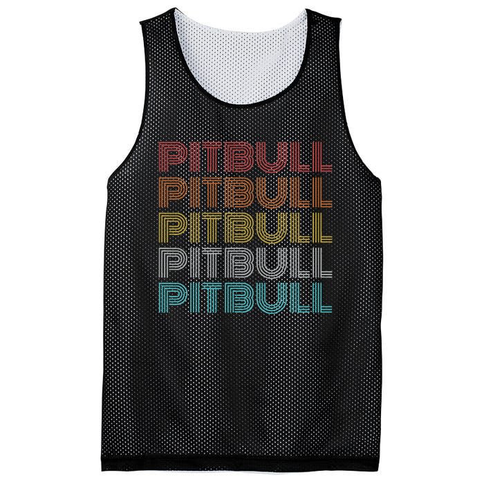 Retro Vintage Pitbull Mesh Reversible Basketball Jersey Tank