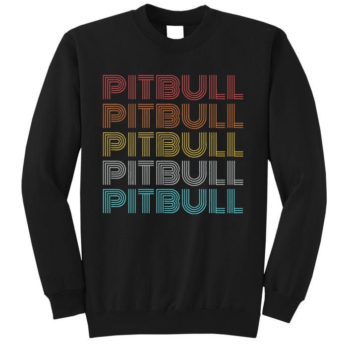 Retro Vintage Pitbull Tall Sweatshirt