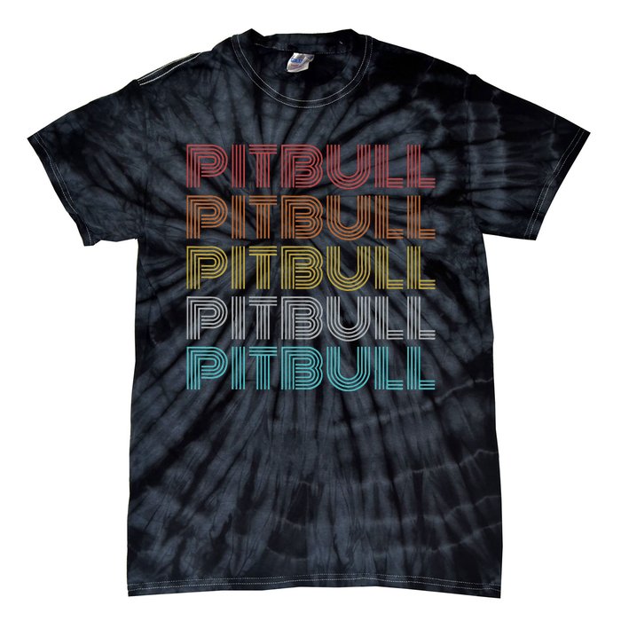 Retro Vintage Pitbull Tie-Dye T-Shirt