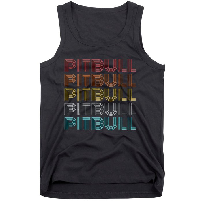 Retro Vintage Pitbull Tank Top