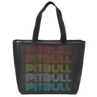 Retro Vintage Pitbull Zip Tote Bag