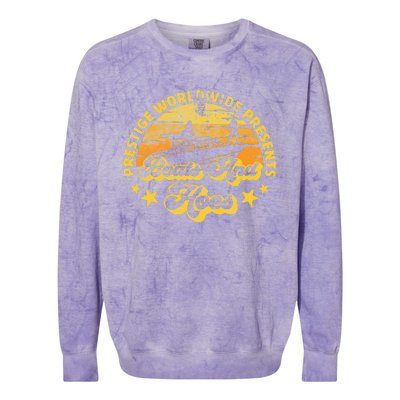 Retro Vintage Prestige Worldwide Boats And Hoes Colorblast Crewneck Sweatshirt